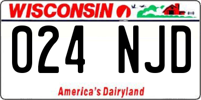 WI license plate 024NJD