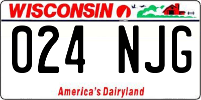 WI license plate 024NJG