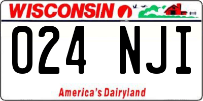 WI license plate 024NJI