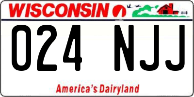 WI license plate 024NJJ