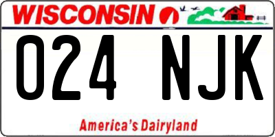 WI license plate 024NJK