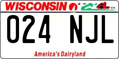 WI license plate 024NJL