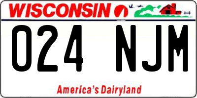 WI license plate 024NJM