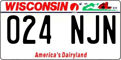 WI license plate 024NJN