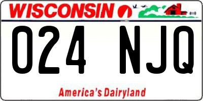 WI license plate 024NJQ