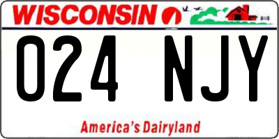 WI license plate 024NJY