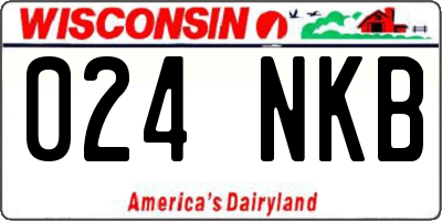 WI license plate 024NKB