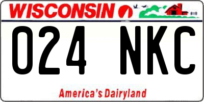 WI license plate 024NKC