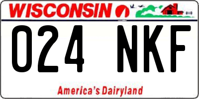 WI license plate 024NKF
