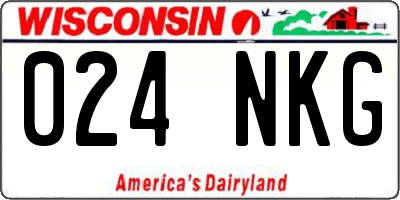 WI license plate 024NKG