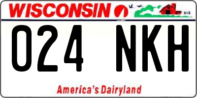 WI license plate 024NKH