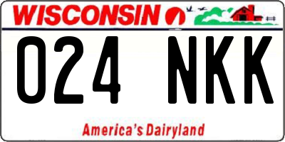 WI license plate 024NKK