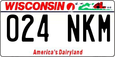 WI license plate 024NKM