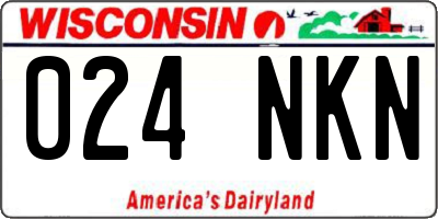 WI license plate 024NKN