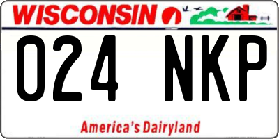 WI license plate 024NKP
