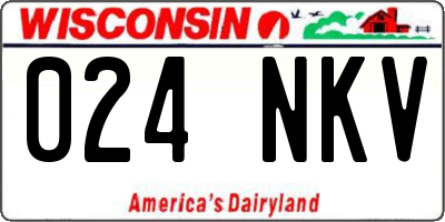 WI license plate 024NKV