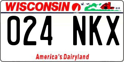 WI license plate 024NKX
