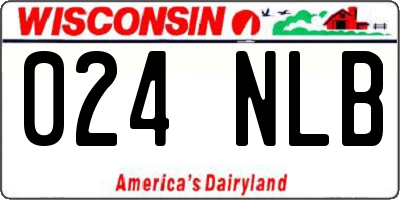 WI license plate 024NLB