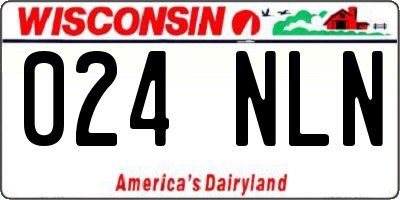 WI license plate 024NLN