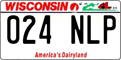 WI license plate 024NLP