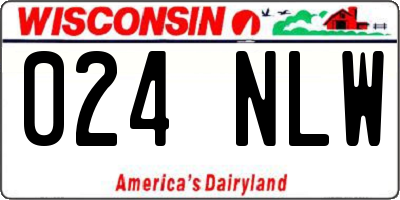 WI license plate 024NLW