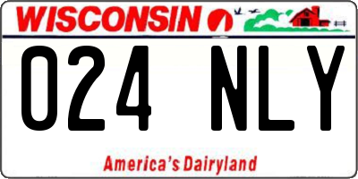 WI license plate 024NLY