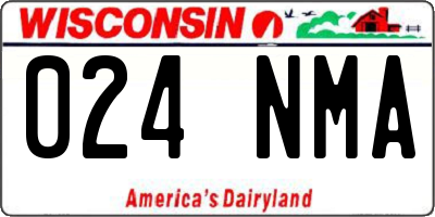 WI license plate 024NMA
