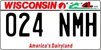 WI license plate 024NMH