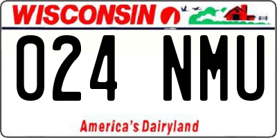 WI license plate 024NMU