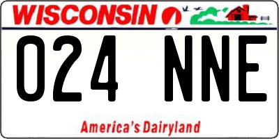 WI license plate 024NNE
