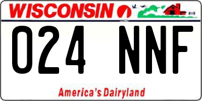 WI license plate 024NNF