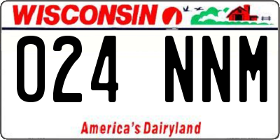 WI license plate 024NNM
