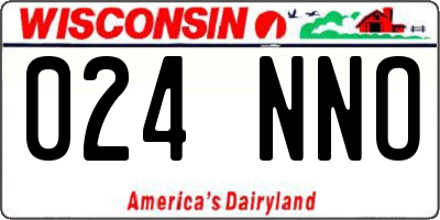 WI license plate 024NNO