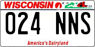 WI license plate 024NNS