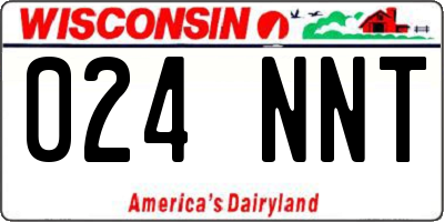WI license plate 024NNT