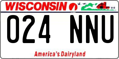 WI license plate 024NNU