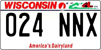 WI license plate 024NNX