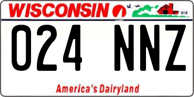 WI license plate 024NNZ