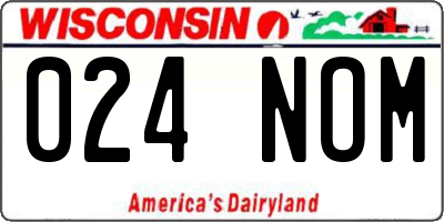 WI license plate 024NOM