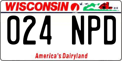 WI license plate 024NPD