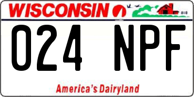 WI license plate 024NPF