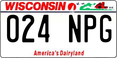 WI license plate 024NPG