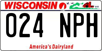 WI license plate 024NPH