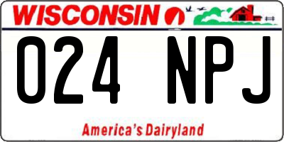 WI license plate 024NPJ