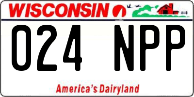 WI license plate 024NPP