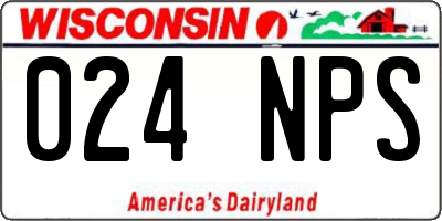 WI license plate 024NPS