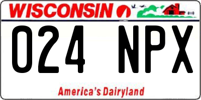 WI license plate 024NPX