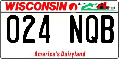 WI license plate 024NQB