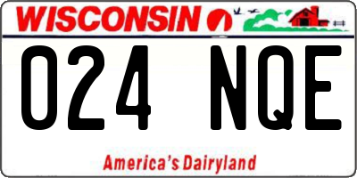 WI license plate 024NQE