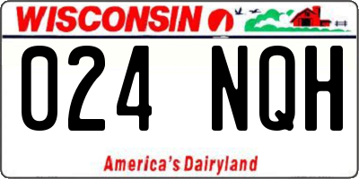 WI license plate 024NQH